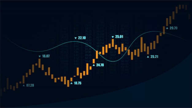 Stock market or forex trading graph in graphic concept Premium Vector