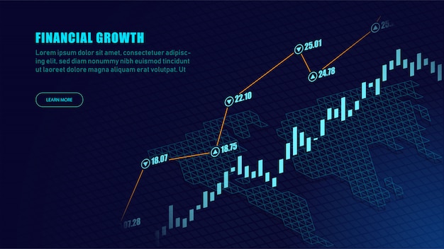 Stock market or forex trading graph in graphic concept Premium Vector