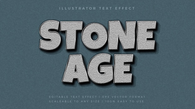 Premium Vector | Stone texture silver text style font effect