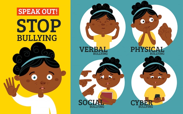 Premium Vector | Stop bullying concept