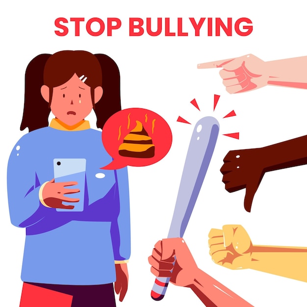 Free Vector | Stop bullying concept