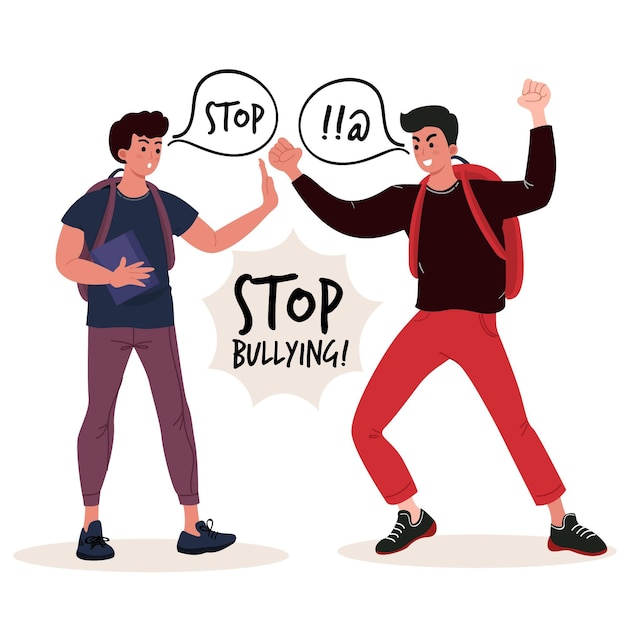 Free Vector Stop Bullying Concept