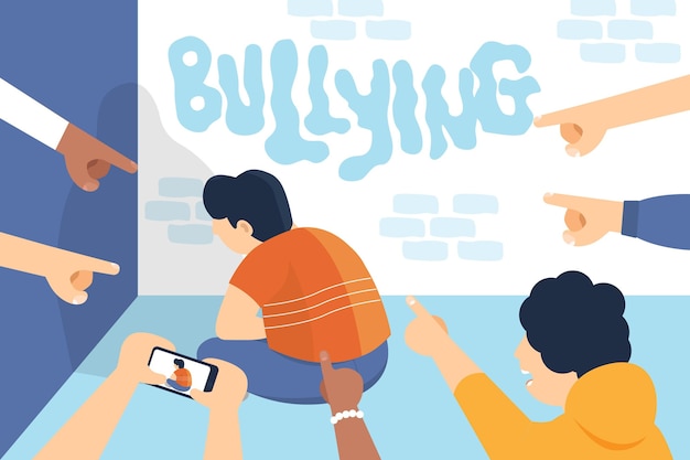 Premium Vector | Stop Bullying Concept