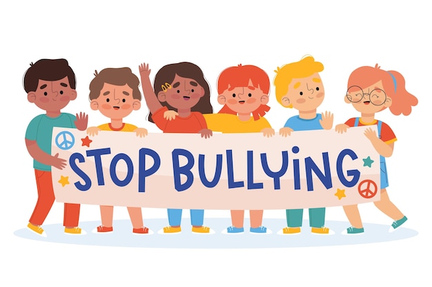 Stop Bullying Drawing - Bullying Stop Blackboard Write Draw Character ...