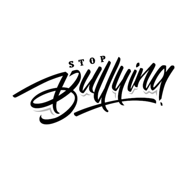 Premium Vector | Stop Bullying Letterin Text