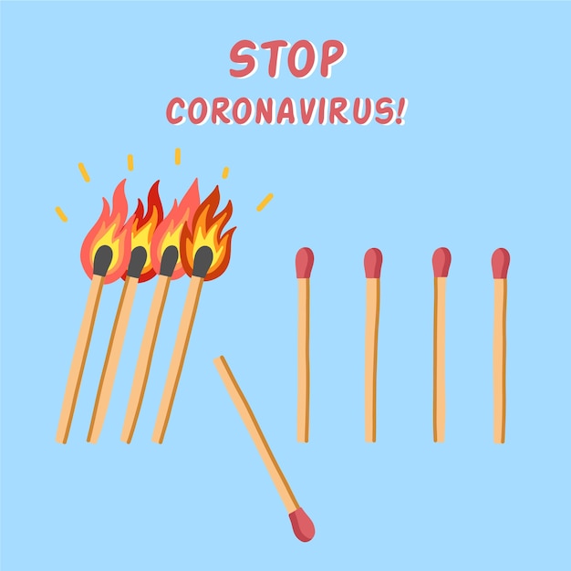 Stop coronavirus concept Free Vector