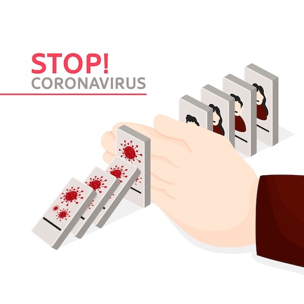 Parar a infecção por coronavírus Vetor grátis