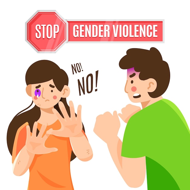 Premium Vector | Stop Gender Violence Concept