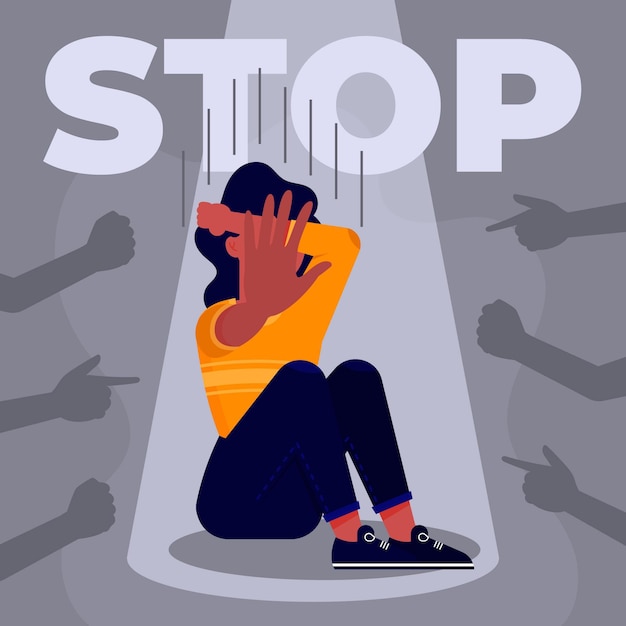 Stop gender violence concept | Free Vector