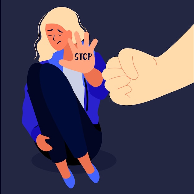 Free Vector Stop Gender Violence Illustration 3232