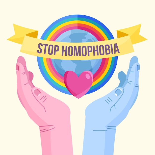 Free Vector Stop Homophobia Concept