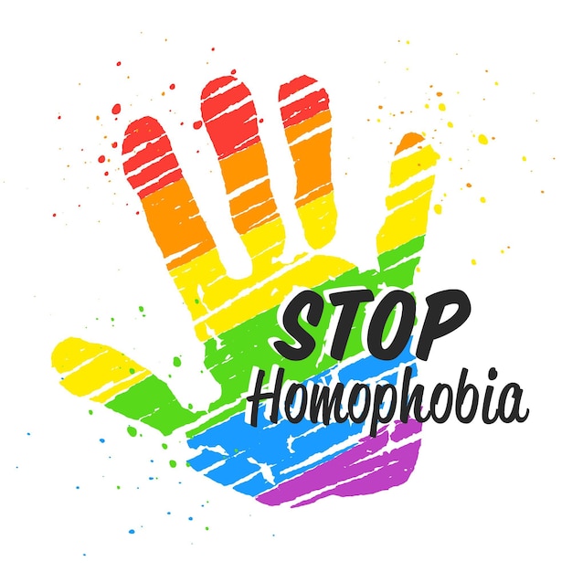 Free Vector Stop Homophobia Concept