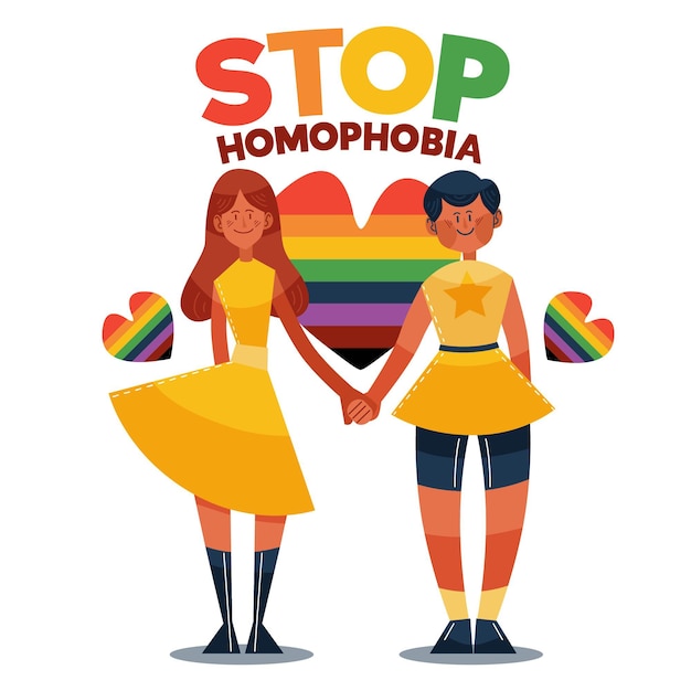 Free Vector | Stop homophobia