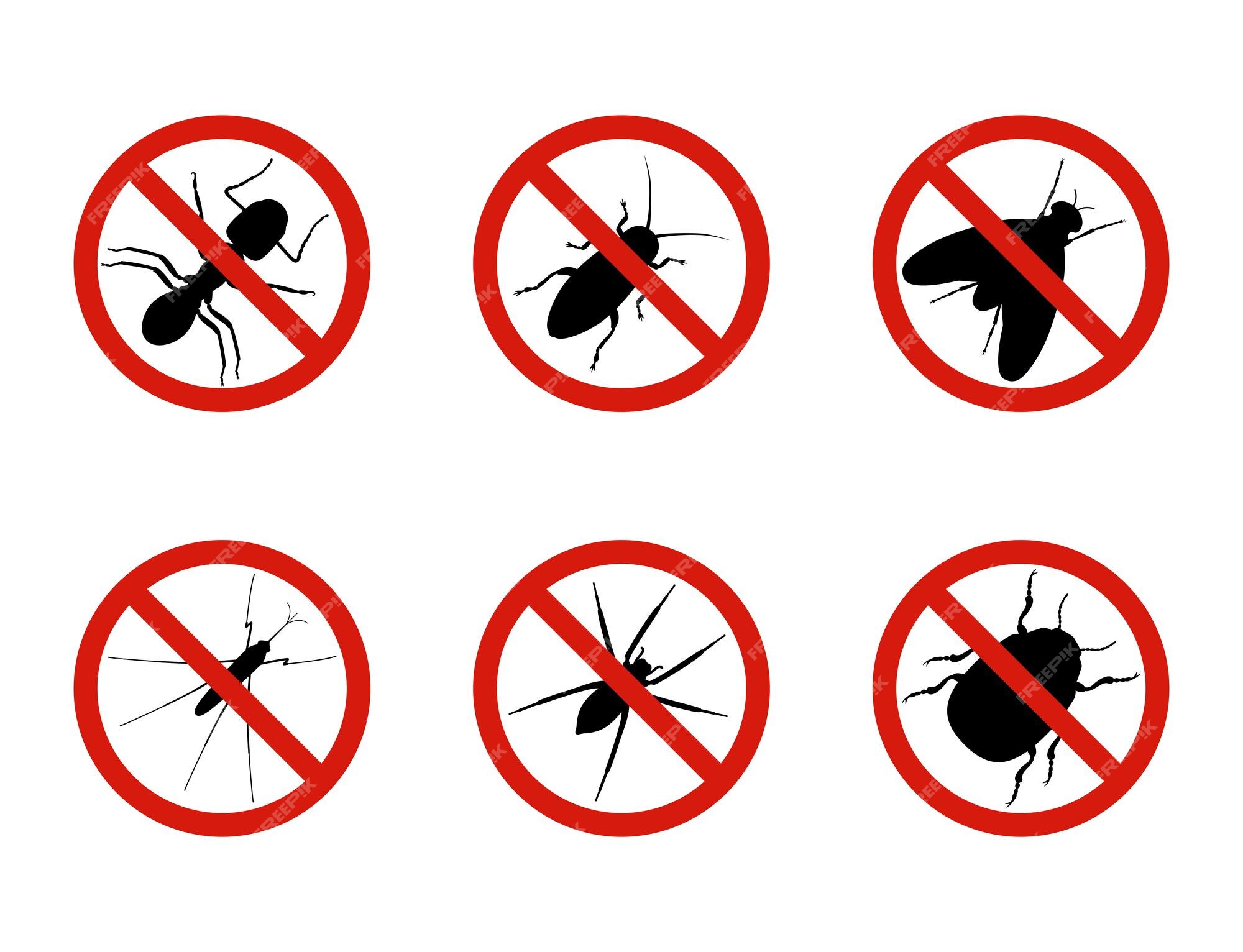 Premium Vector | Stop insects signs, vector illustration