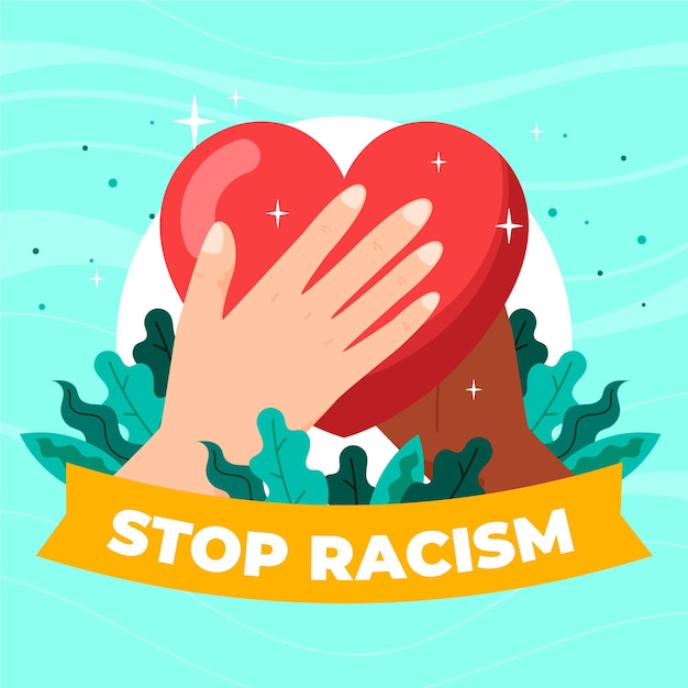 Stop Racism Concept Free Vector