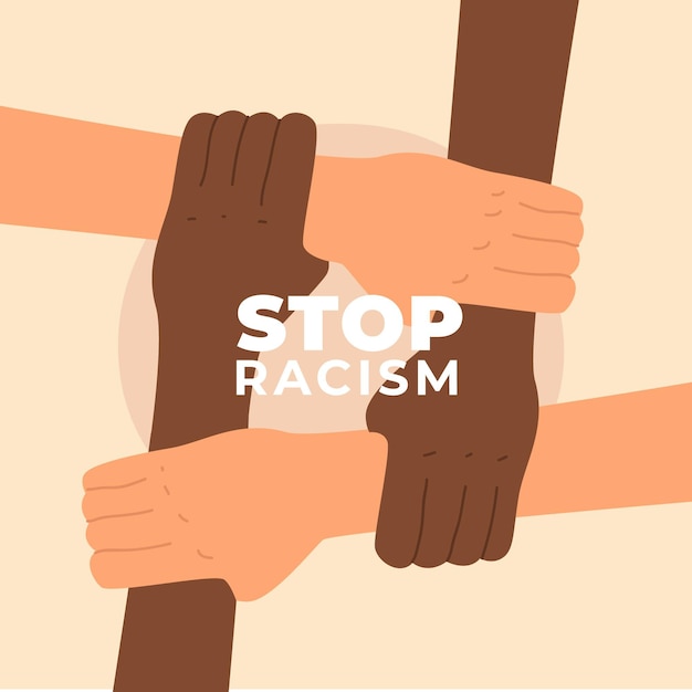 Free Vector Stop Racism Concept