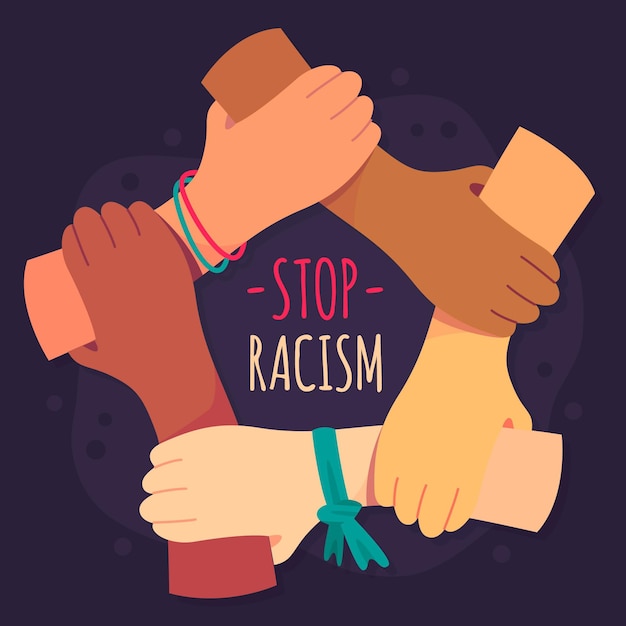 Stop Racism Concept Free Vector