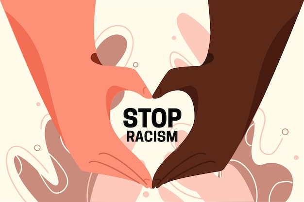 Free Vector Stop Racism Concept