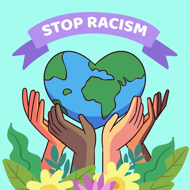 Free Vector Stop racism illustration concept