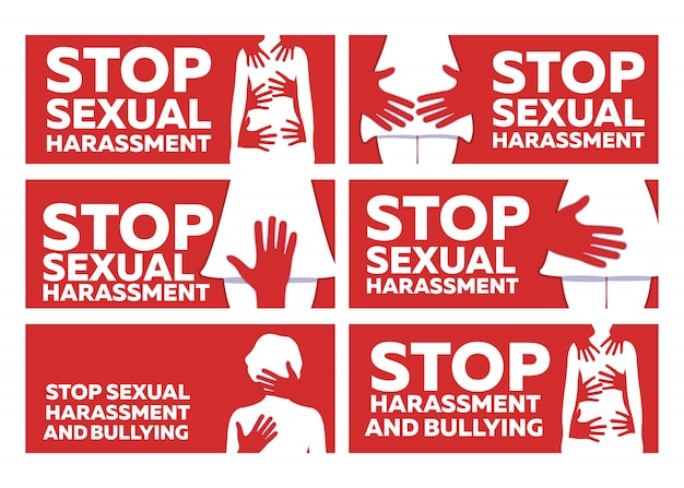 Premium Vector Stop Sexual Harassment And Bulling Banner 7544