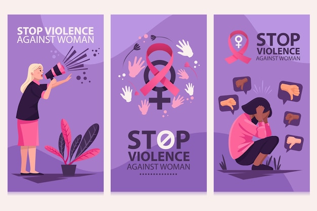 Premium Vector Stop Violence Against Woman Vector Illustration 9627