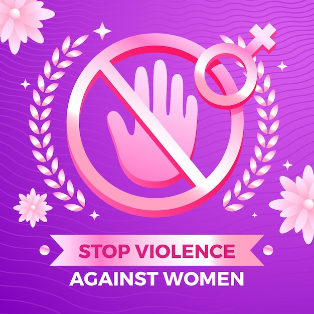 Free Vector Stop Violence Against Women