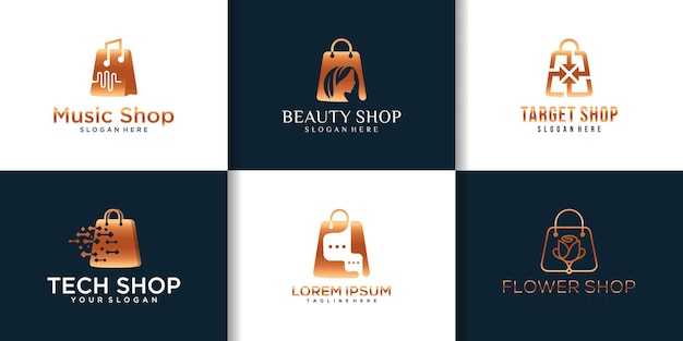 Premium Vector | Store design logo collection