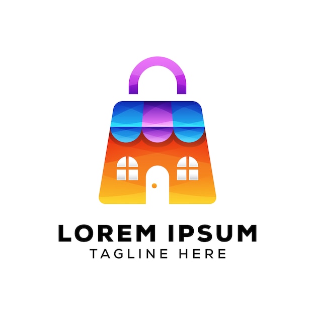 Download Free Store With Bag Logo Premium Vector Use our free logo maker to create a logo and build your brand. Put your logo on business cards, promotional products, or your website for brand visibility.