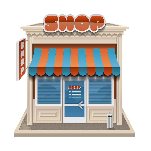 Premium Vector Storefront illustration isolated