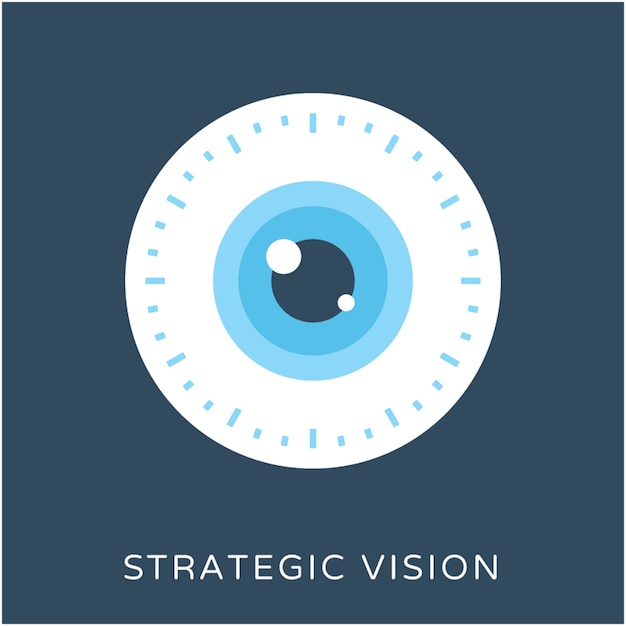Premium Vector Strategic Vision Flat Vector Icon