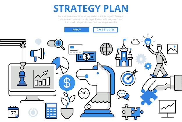 Free Vector | Strategy Plan Strategic Planning Business Concept Flat ...