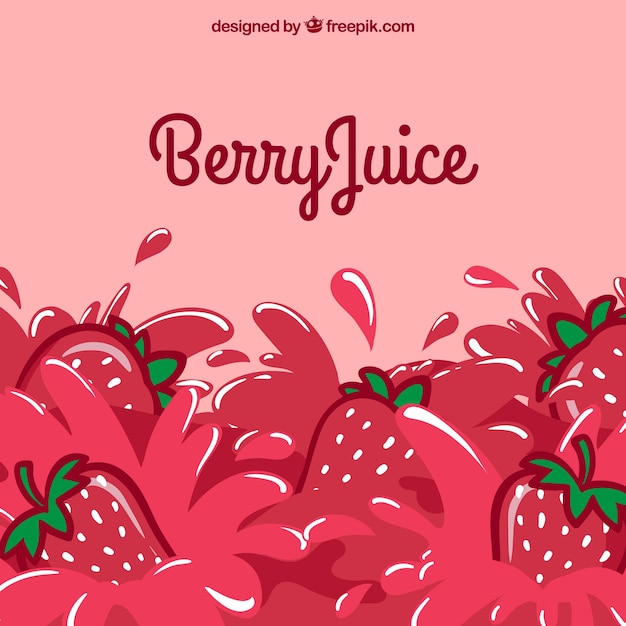 Strawberry juice background Vector | Free Download