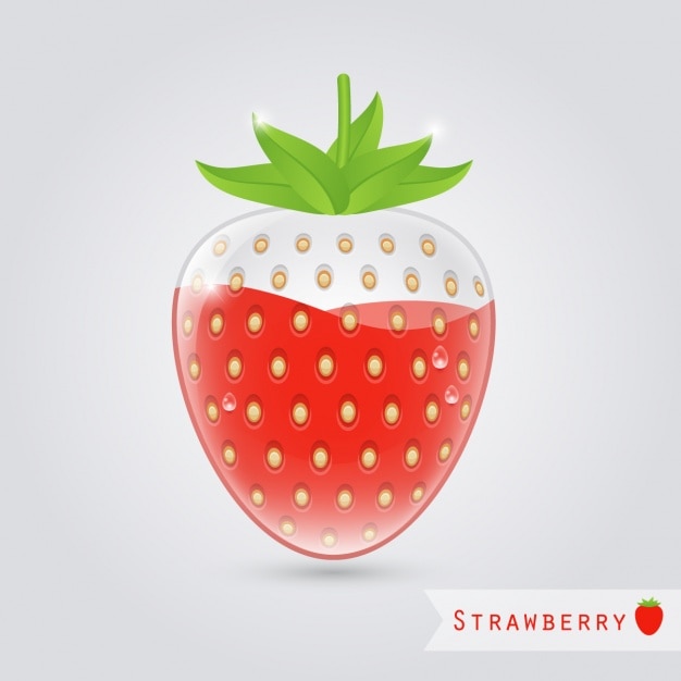 Strawberry juice glass with strawberry\
inside