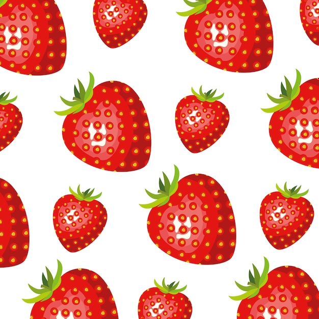 Premium Vector | Strawberry pattern