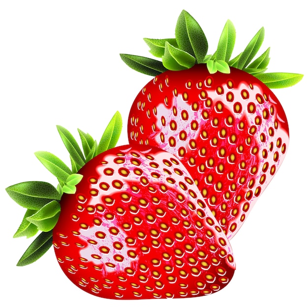 Download Strawberry realistic | Premium Vector