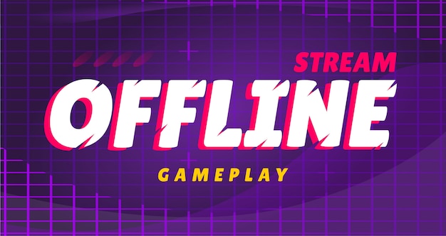 Stream offline gameplay banner | Premium Vector