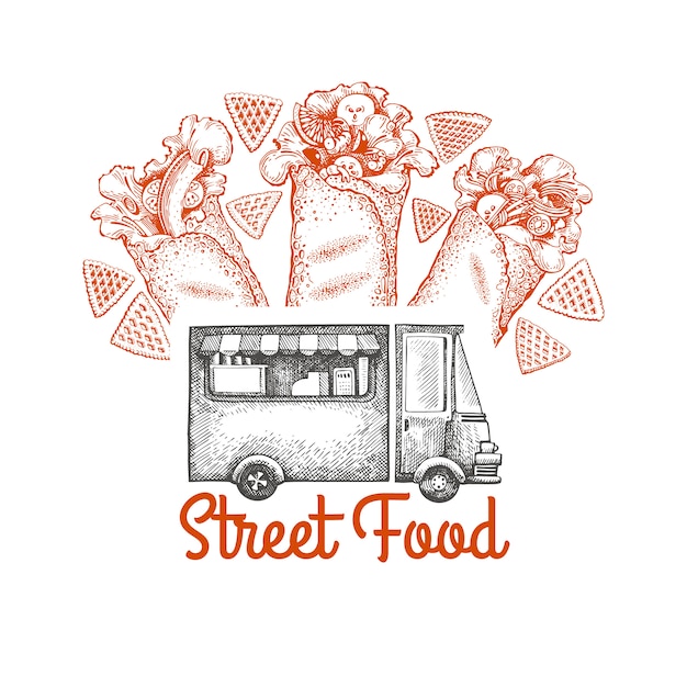 Download Free Street Food Van Logo Template Premium Vector Use our free logo maker to create a logo and build your brand. Put your logo on business cards, promotional products, or your website for brand visibility.