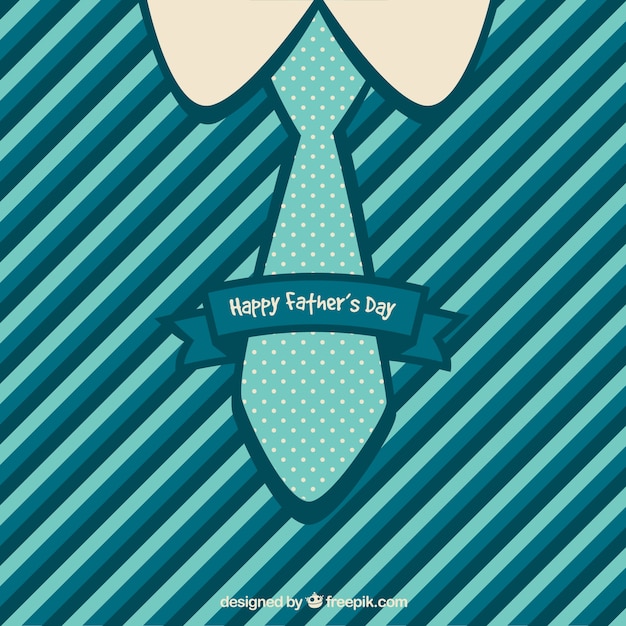 Striped fathers day card with a tie