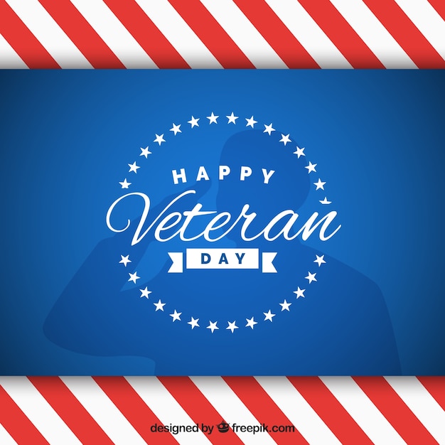 Striped veterans day design