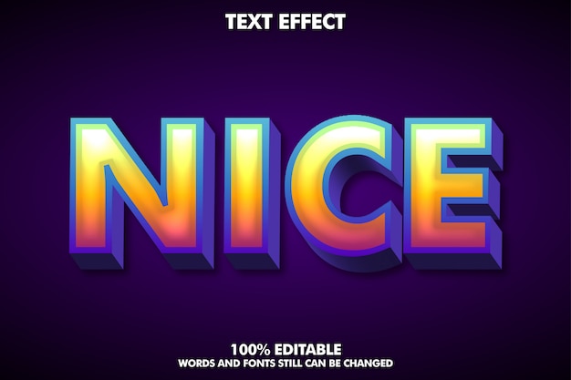Download Strong bold 3d font effect, cartoon text style template ...