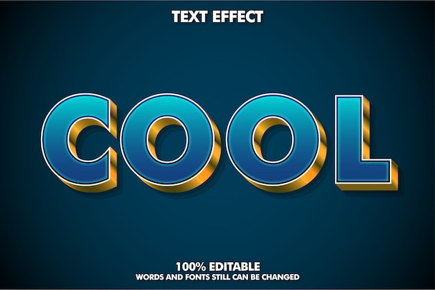 Download Premium Vector | Strong bold 3d font effect with golden extrude and cool word