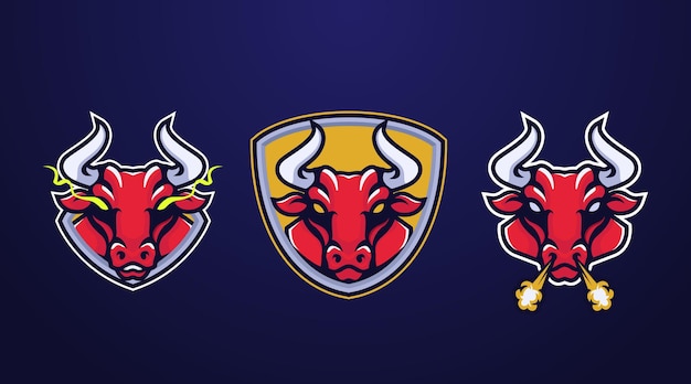 Premium Vector Strong Bull E Sport Logo Badge Design