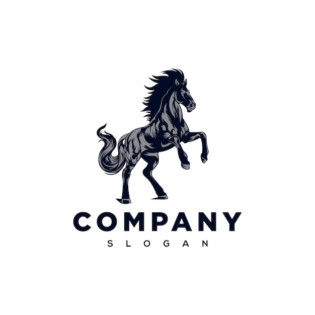 Download Black Horse Logo Company PSD - Free PSD Mockup Templates