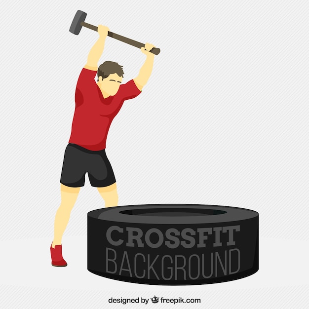 Strong man crossfit background