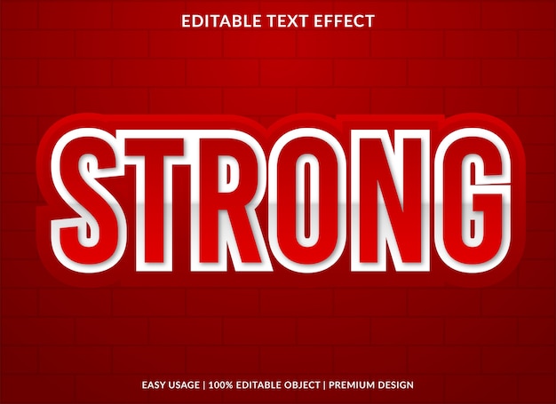 Premium Vector | Strong text style template