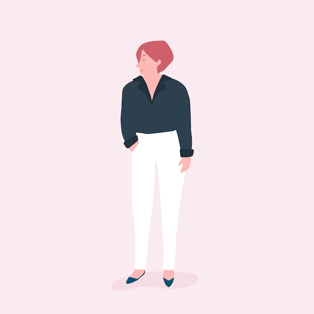 Strong woman full body vector Vector | Free Download