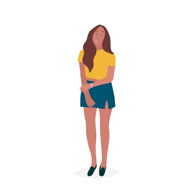 Download Strong woman full body vector | Free Vector