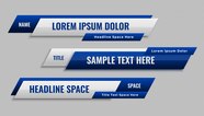 Free Vector Stylish Blue Geometric Lower Third Banner Template Design