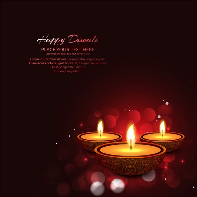 Stylish bokeh background of diwali | Free Vector