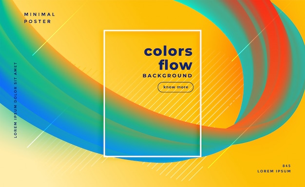 Stylish colors flow abstract background Free Vector